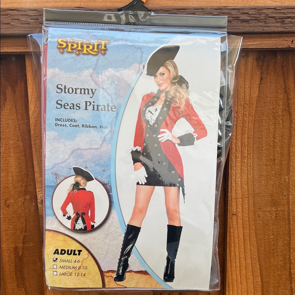 Halloween costume Spirit Red and Black Pirate Ensemble